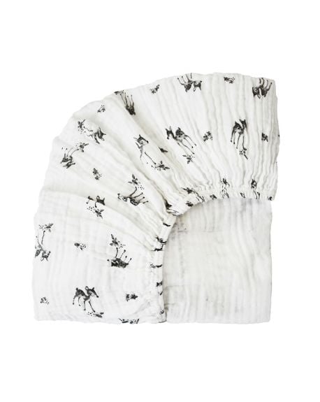 CHARLIE CRANE - Fawn Fitted Sheet for KUMI Crib