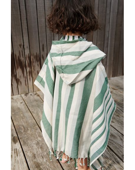 Liewood - Roomie poncho - Garden green/sandy/dove blue - 1 to 2 Y
