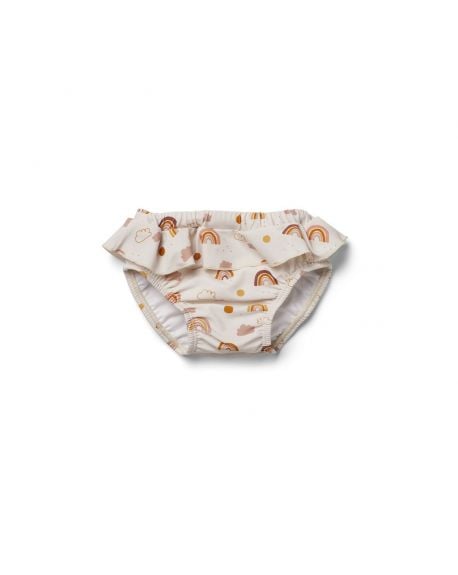 Liewood - Elise baby (1 to 3 months) swim pants - Rainbow love sandy