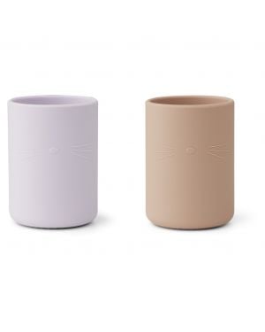Liewood - 2 Gobelets Ethan - Silicone - Chat