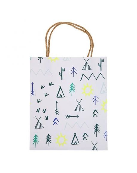 Meri Meri - Sacs Anniversaire - Let's explore - Lot de 8