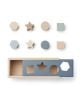 Liewood - Puzzle en bois Midas - Geometric bleu baleine