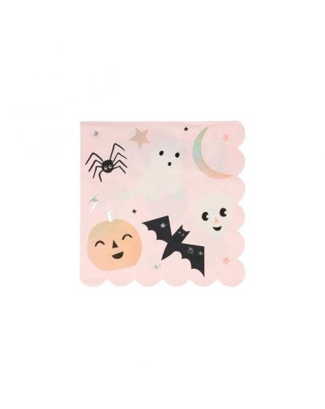 Meri Meri - Serviettes Pastel Halloween - Grandes - set de 16