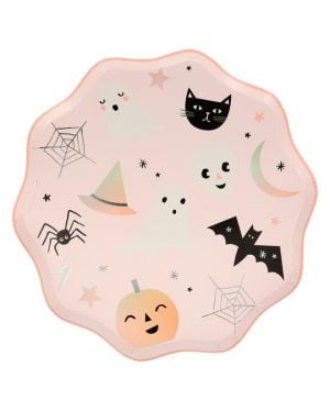 Meri Meri - Assiettes Pastel Halloween Grandes - Pack de 8