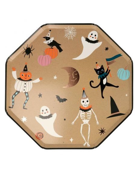 Meri Meri - Assiettes Vintage Halloween Grandes - Pack de 8