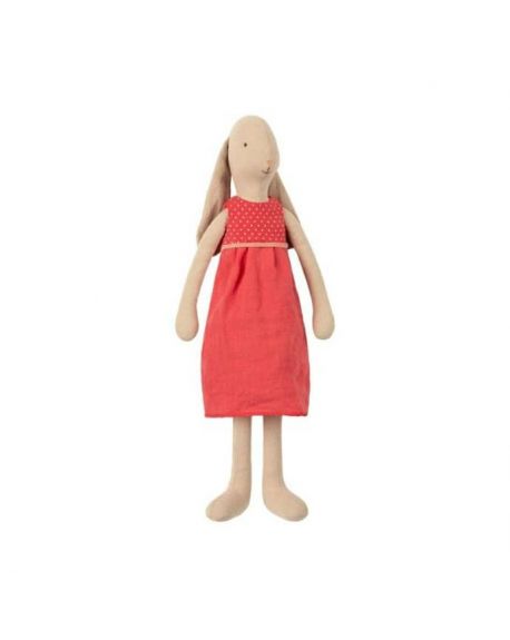MAILEG - Bunny size 3, Dress - Red