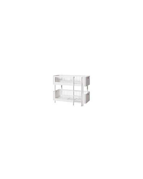 Oliver Furniture - Mini+, lit superposé mi-haut, 68x162cm - Blanc
