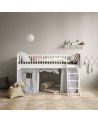 Oliver Furniture - Seaside - Lit mezzanine mi-haut, blanc - Low Loft Bed, white