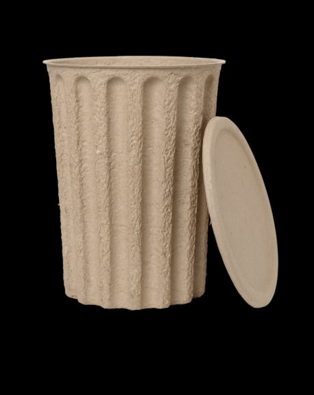 FERM LIVING - Poubelle en papier pulp - brun