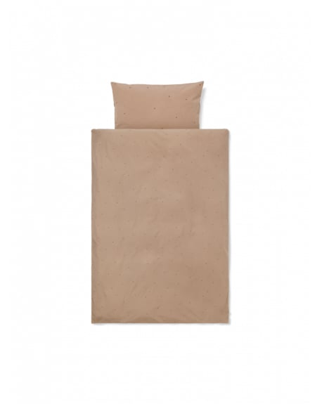 FERM LIVING KIDS - Parure de Lit Bébé Points brodés - Vieux Rose