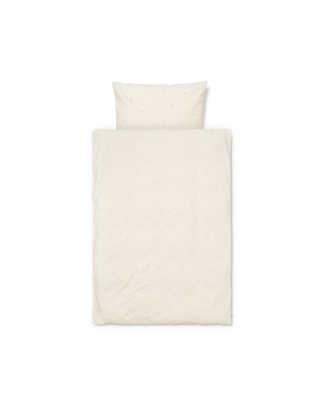 Ferm LIVING KIDS - Dot Embroidery Bedding Baby - Off-white