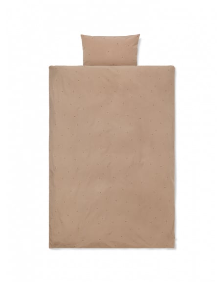 FERM LIVING KIDS - Parure de Lit Junior Points brodés - Vieux Rose