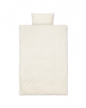 Ferm LIVING KIDS - Dot Embroidery Junior Bedding - Off-White