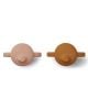Liewood - Gobelet set de 2 - Silicone - Neil - rose/moutarde