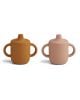 Liewood - Gobelet set de 2 - Silicone - Neil - rose/moutarde