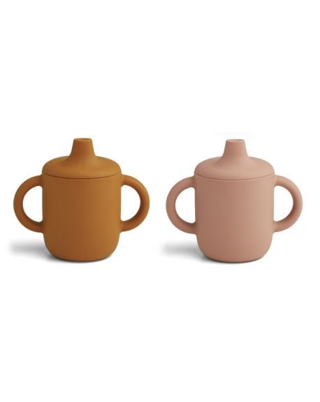 Liewood - Gobelet set de 2 - Silicone - Neil - rose/moutarde