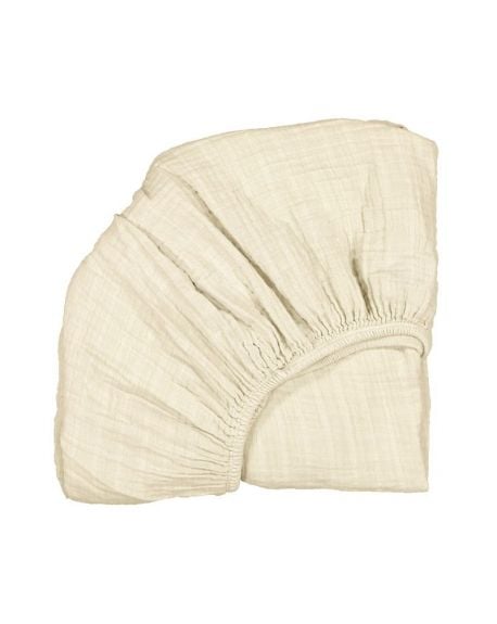 CHARLIE CRANE - Fitted sheet Milk for MUKA - 70 x 140 cm