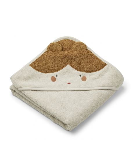 Liewood - Cape / serviette de Bain Albert - Poupée - Sable