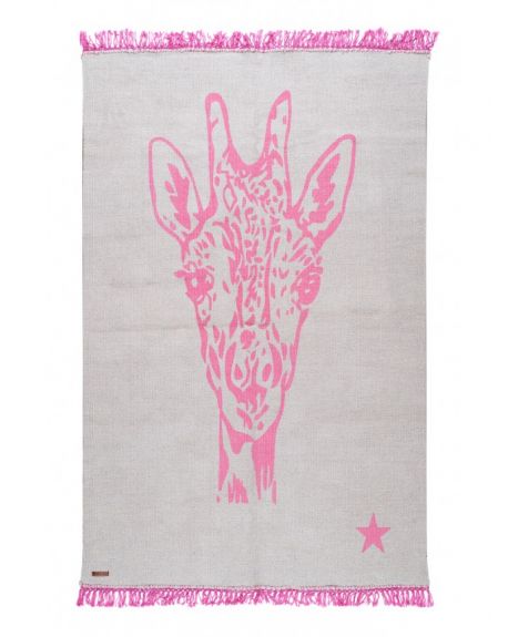 VARANASSI - Giraffe Gypsy Rug - Pink