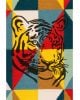 VARANASSI - Tapis Tigre Gypsy - Bleu Canard