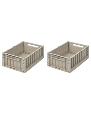 Liewood - Boîte de rangement Weston M Lot de 2 - Sable
