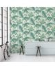Cole & Son - Papier peint - Palm Jungle - bleu sarcelle et viridian