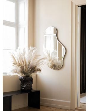 FERM LIVING - Miroir Pond - Large - Chrome Foncé