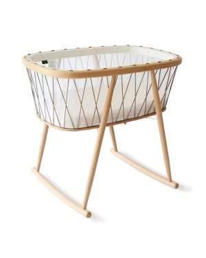 CHARLIE CRANE - KUMI Crib Mesh - Hazelnut with Coco Mattress