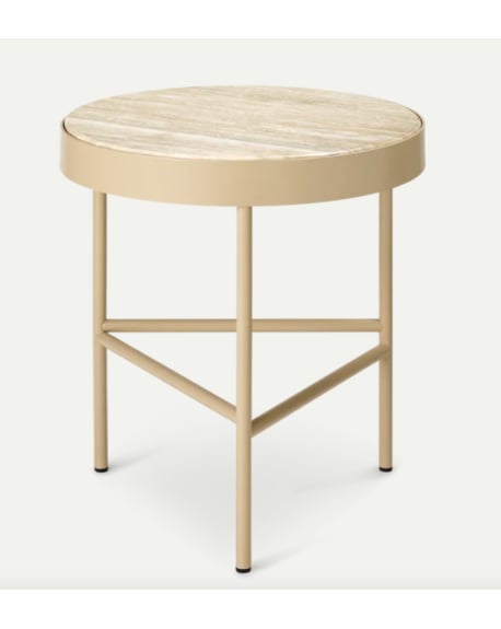 FERM LIVING - Table travertin Medium Cachemire