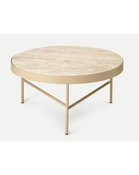 FERM LIVING - Table travertin Large Cachemire