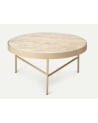 FERM LIVING - Table travertin Large Cachemire