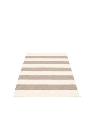 PAPPELINA - BOB BRUN MUD/VANILLE - Tapis design en plastique 5 dimensions possibles