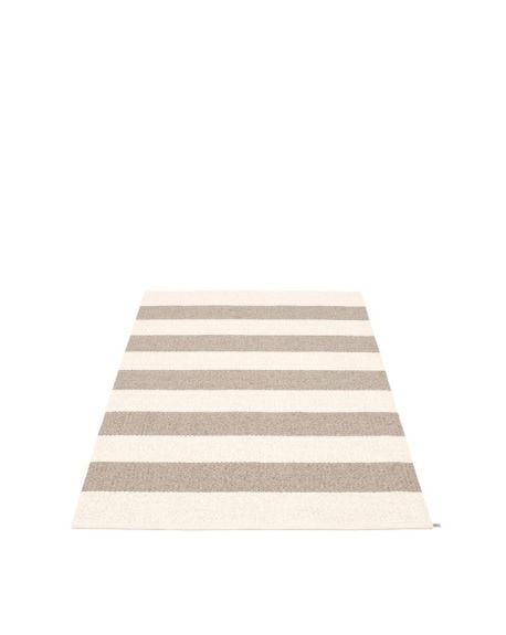 PAPPELINA - BOB BRUN MUD/VANILLE - Tapis design en plastique 5 dimensions possibles