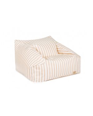 Nobodinoz - Chelsea - armchair twill beanbag - taupe stripes natural