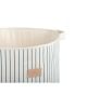 nobodinoz - Odéon - sac a jouet - blue thin stripes natural