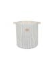 nobodinoz - Odéon - sac a jouet - blue thin stripes natural
