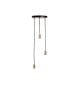 Tala - Small canopy black, brass grip with 3 brass pendants EU