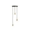 Tala - Small canopy black, brass grip with 3 brass pendants EU
