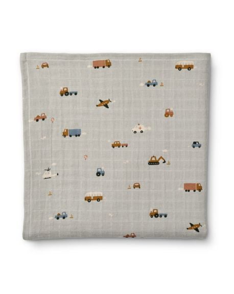 Liewood - lange en coton biologique - ben - vehicules/dove blue