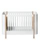 Oliver Furniture - Lit Bébé évolutif Mini+ 68x122 - Blanc/Chêne - Sans kit ext