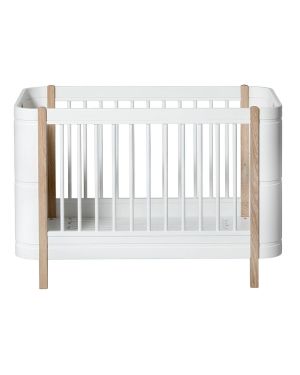 Oliver Furniture - Convertible Baby Cot Mini+ 68x122 cm - White/Oak