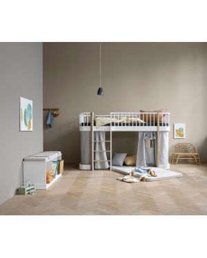 Oliver Furniture - Rideau cabane pour lit mezzanine mi-haut (138 cm) - plusieurs couleurs