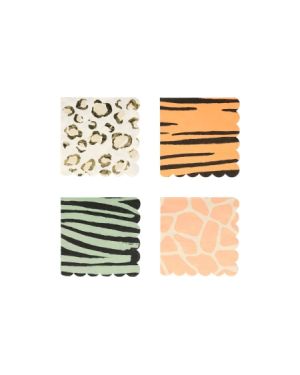 Meri meri - Serviettes en papier Safari - Set de 16