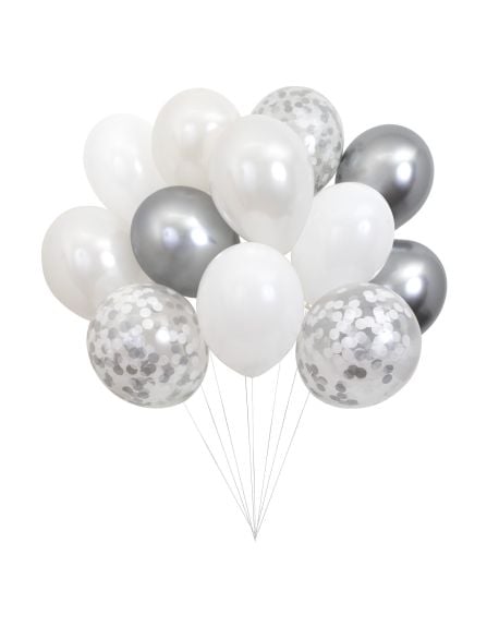 Meri Meri - Ballon Argentés x12
