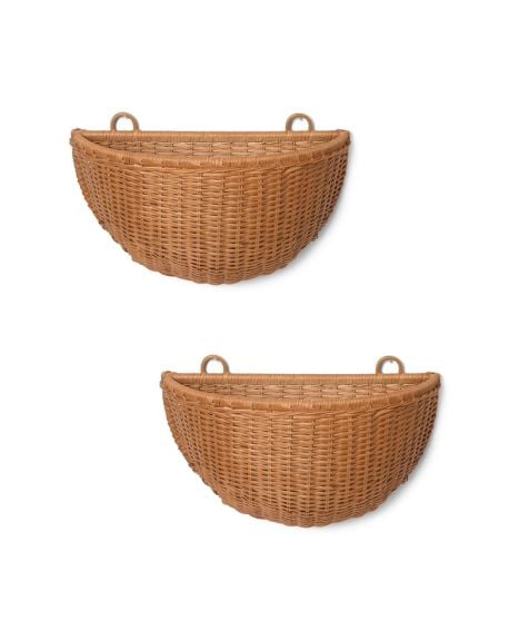 FERM LIVING - Panier rotin mural