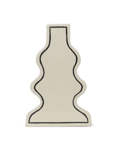 FERM LIVING - Vase Paste Curvy - blanc foncé