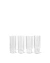 FERM LIVING - Grand Verres à eau Ripple - claire - pack de 4