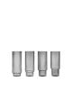 FERM LIVING - Grand Verres à eau Ripple - gris foncé - pack de 4