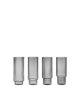 FERM LIVING - Ripple Long drink water Glasses - smoked grey - set of 4