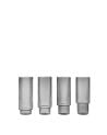 FERM LIVING - Grand Verres à eau Ripple - gris foncé - pack de 4